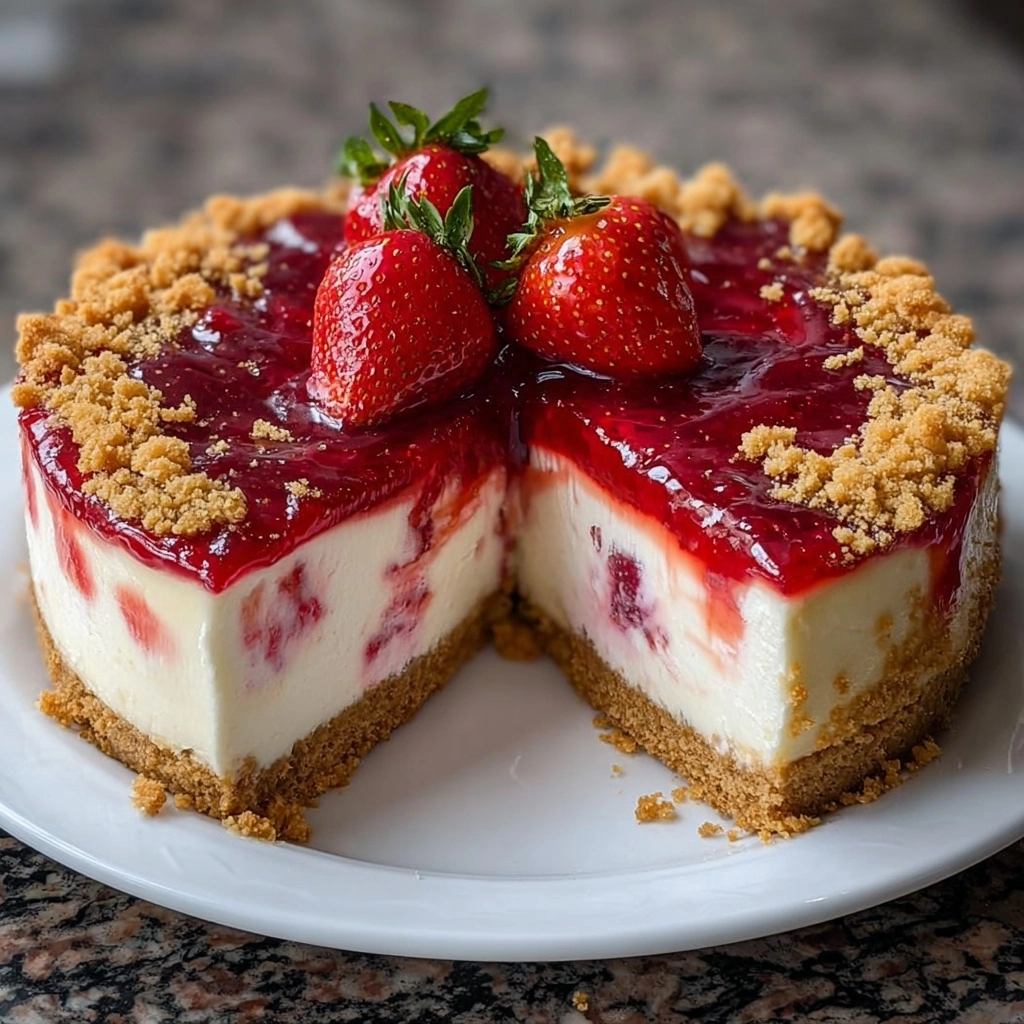 Berrylicious Strawberry Crunch Cheesecake Recipe