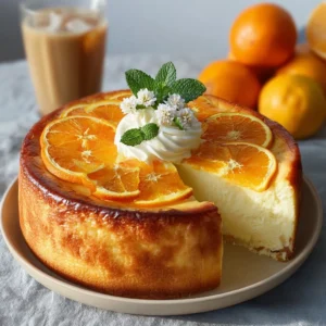 Orange Basque Cheesecake Recipe