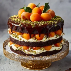 Chocolate Apricot Layer Cake Recipe