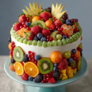 Fresh Fruit Garden Cake Recipe
