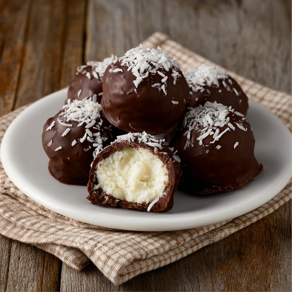 No Bake Coconut Cream Balls Recipe - Recipe Image