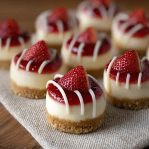 White Chocolate Strawberry Cheesecake Bites Recipe