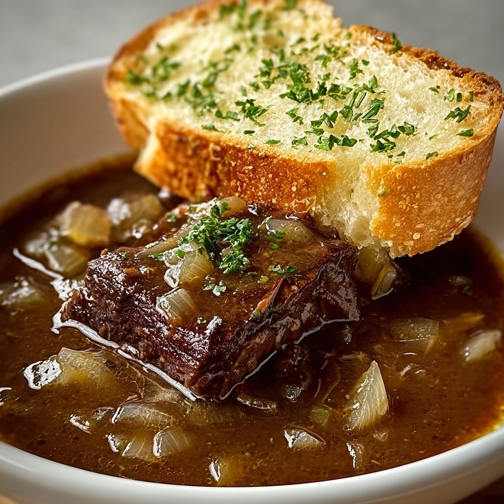 Comforting French Onion Beef Short Rib Soup Recipe