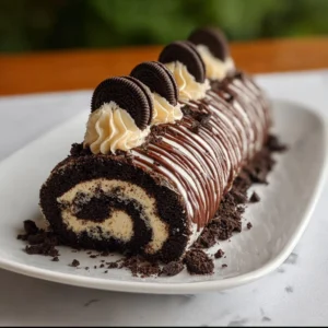 Oreo Cream Chocolate Roll Recipe
