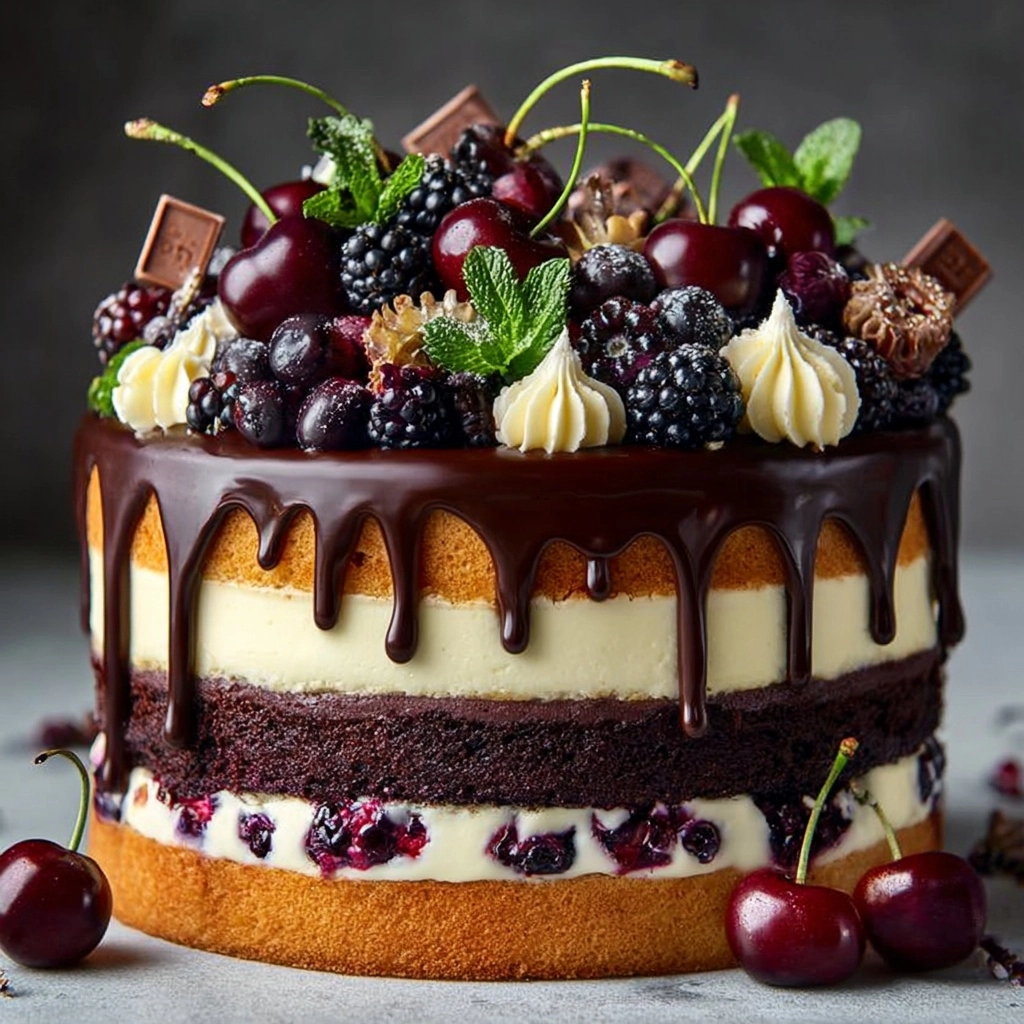 Chocolate Berry Drip Cake Recipe