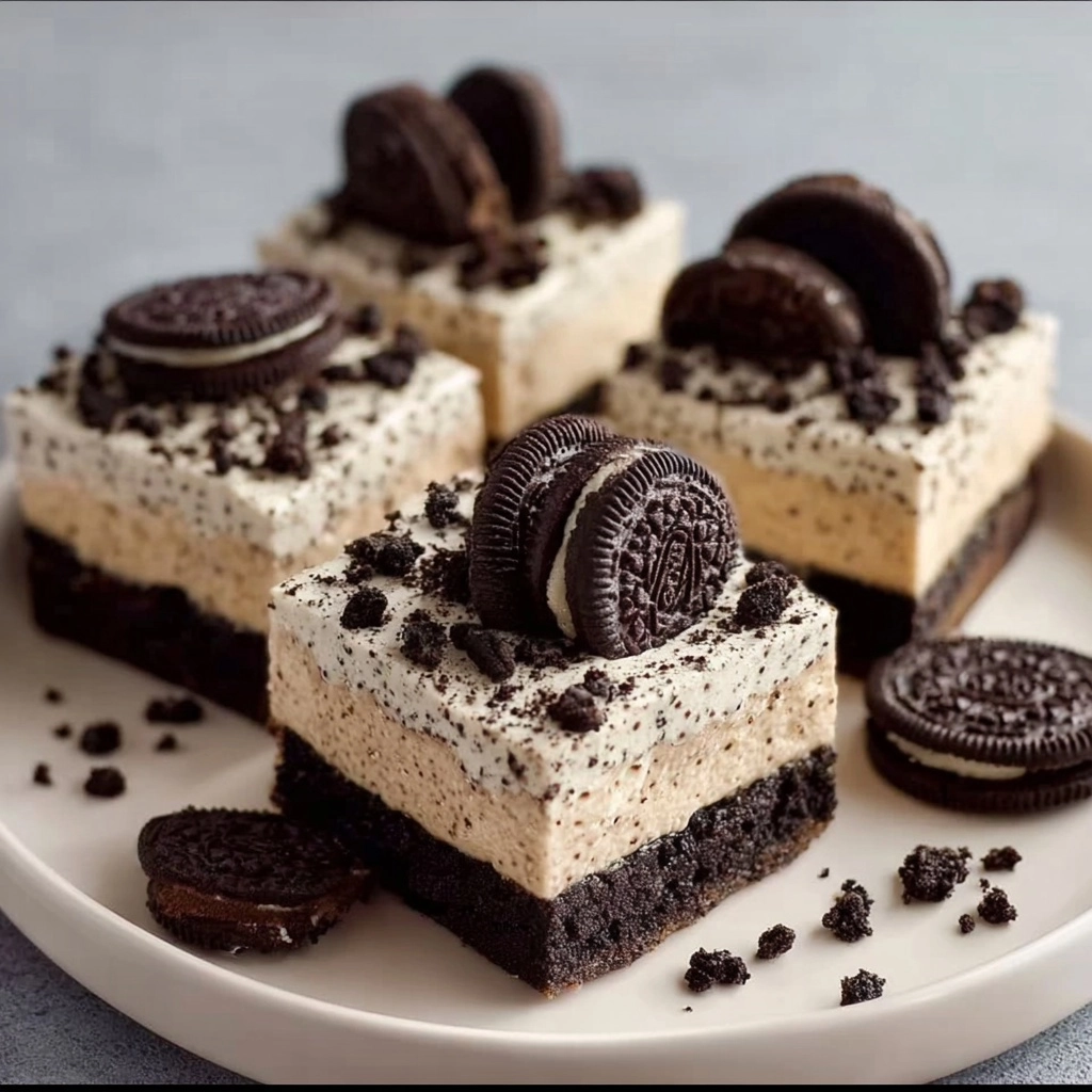 No-Bake Oreo Cheesecake Bars Recipe