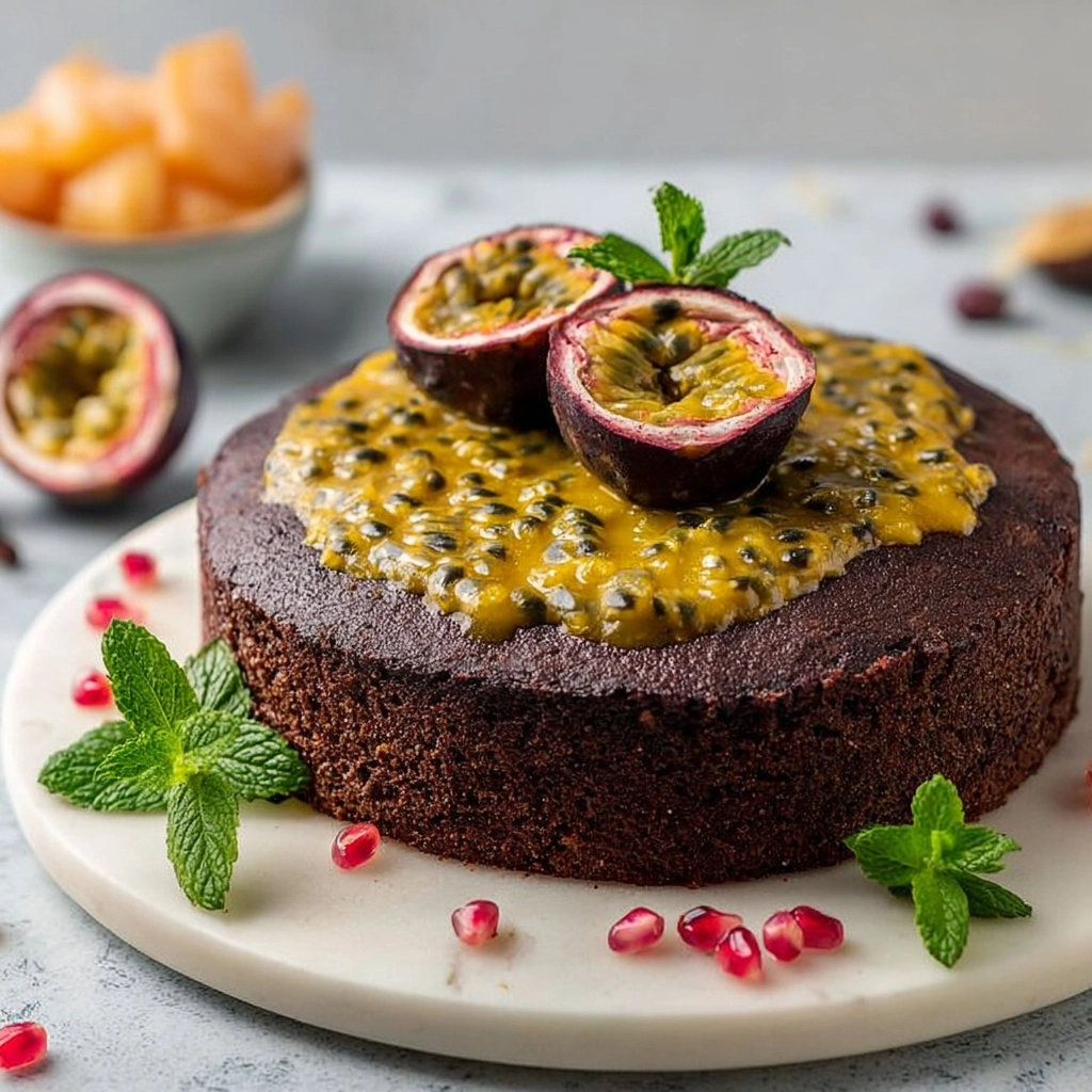 Passion Fruit Olive Oil Chocolate Vegan Cake Recipe