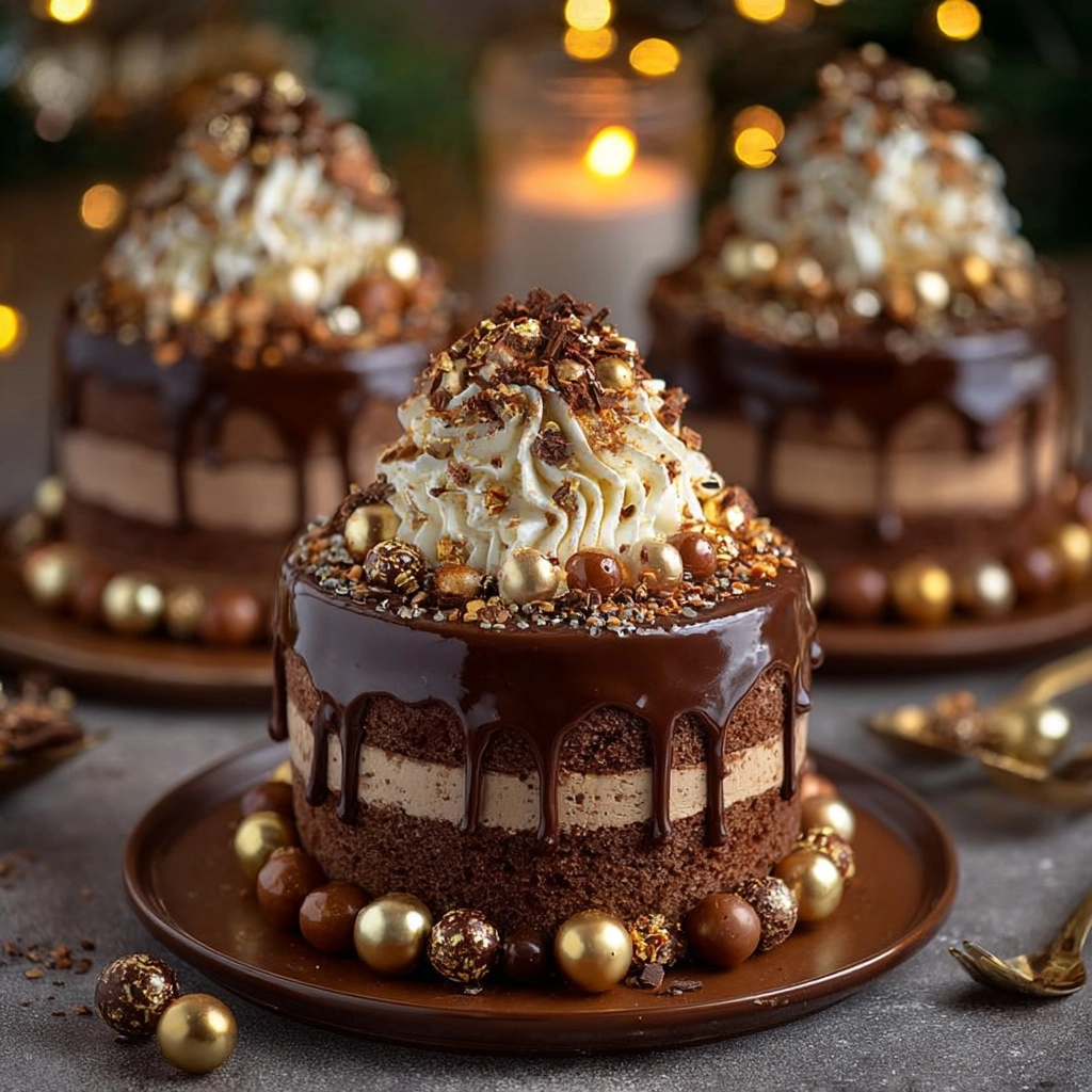 Mini Chocolate Drip Cakes Recipe 3 Mini Chocolate Drip Cakes Recipe - Recipe Image