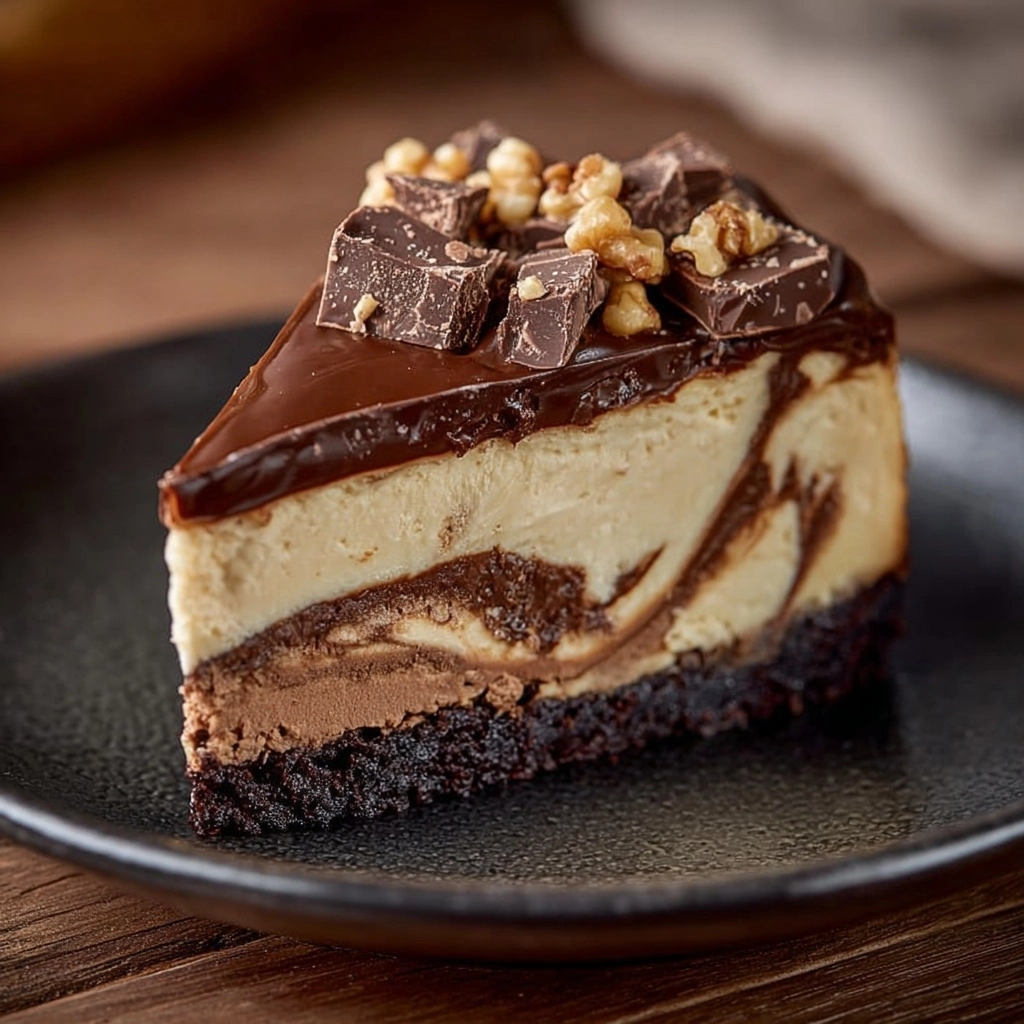 Peanut Butter Chocolate Swirl Cheesecake** Recipe