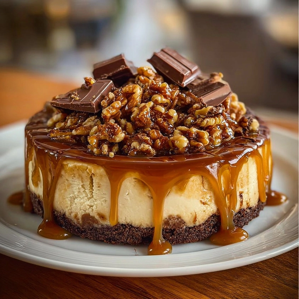 Caramel Toffee Crunch Cheesecake** Recipe