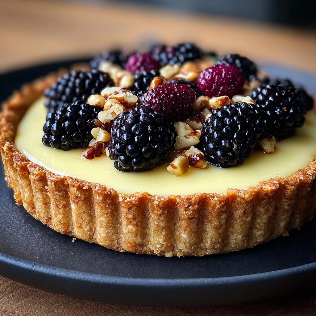 Blackberry Vanilla Hazelnut Tart Recipe