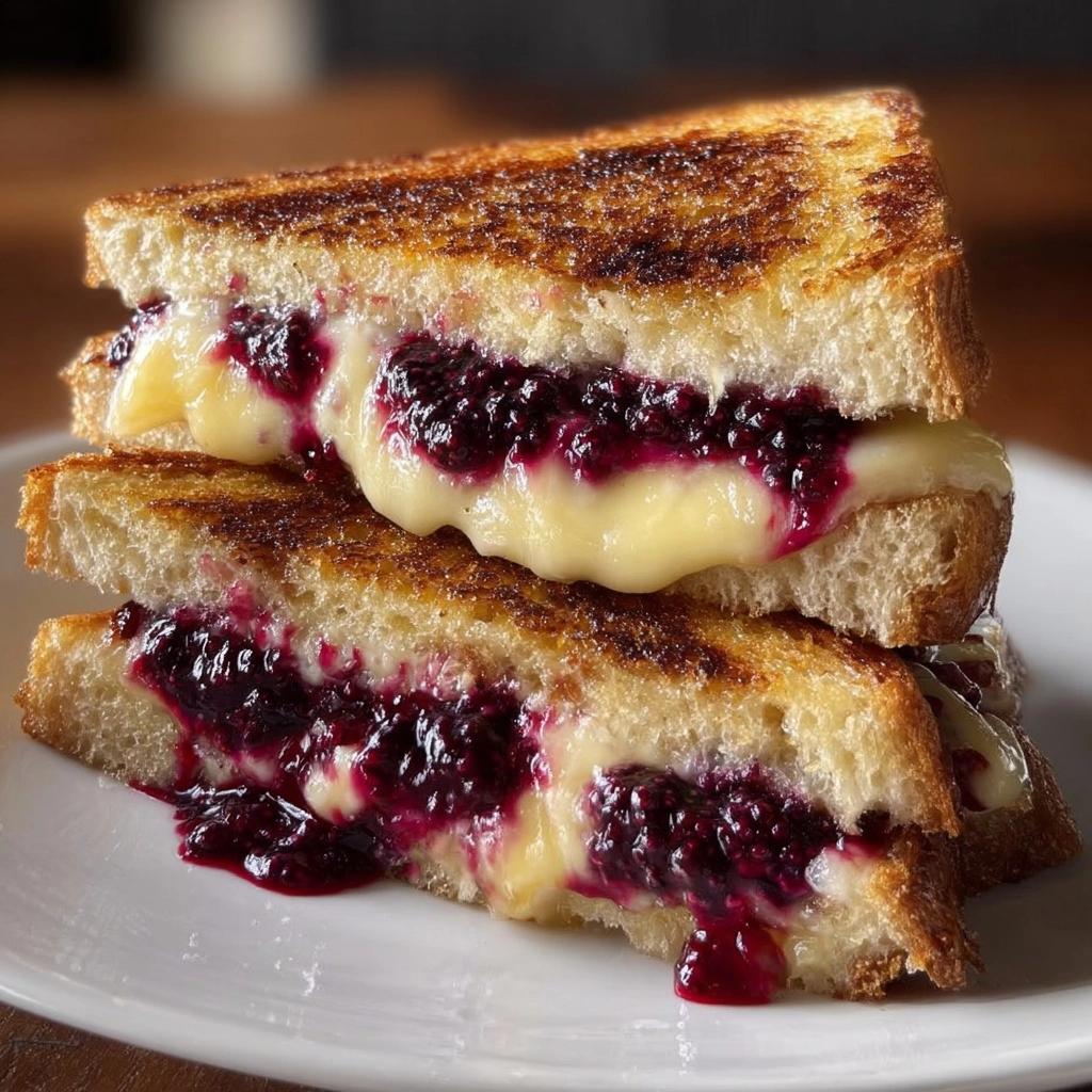 Brie & Blackberry Jam Grilled Cheese Recipe