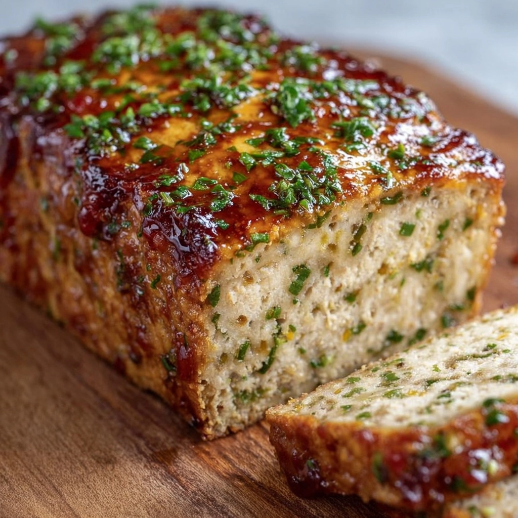 Melt-in-Your-Mouth Garlic Parmesan Chicken Meatloaf Recipe - Recipe Image