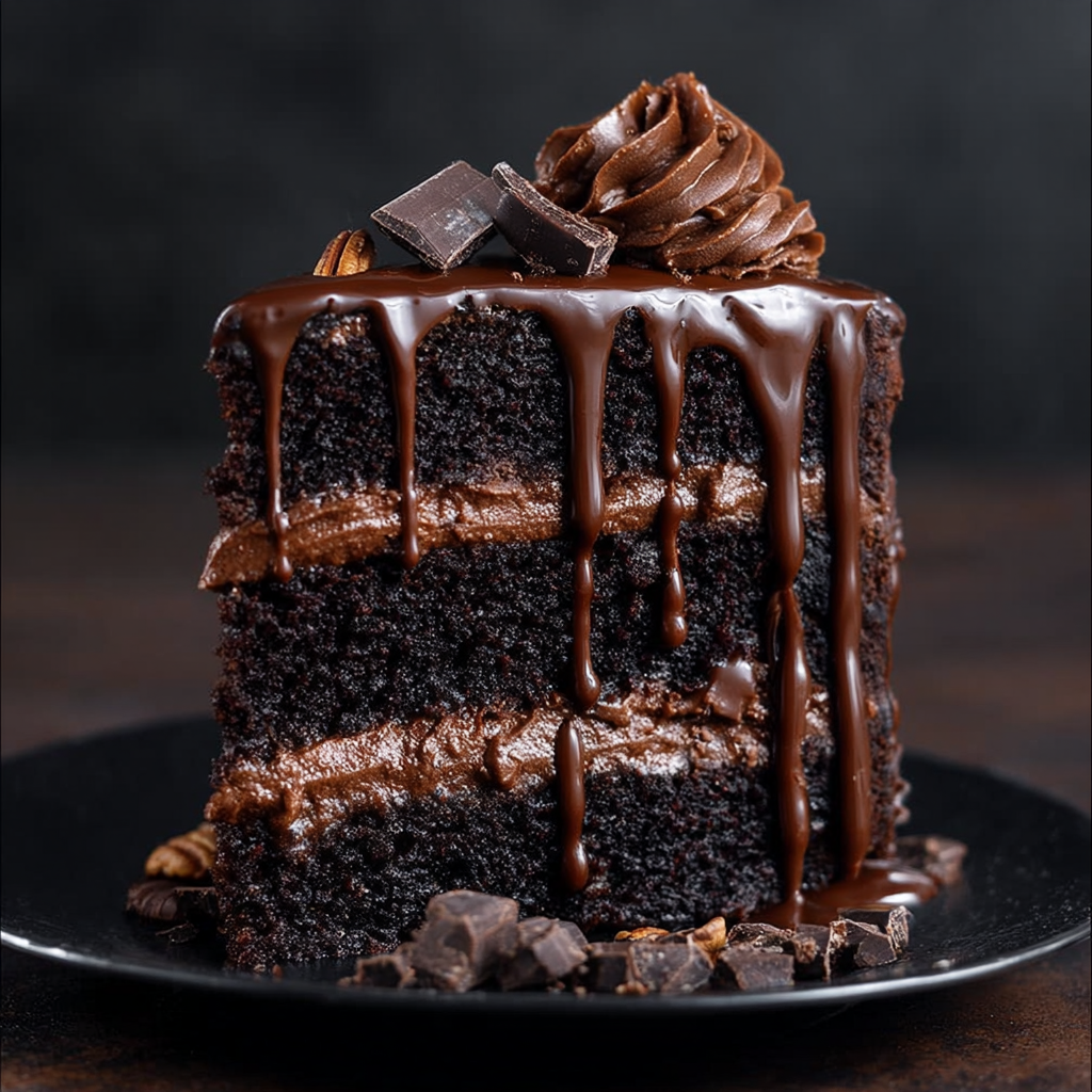Summer Chocolate Overload Layer Cake Recipe - Recipe Image