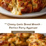 Cheesy Pull-Apart Garlic Bread Wreath Recipe