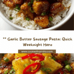 Garlic Butter Sausage Bites with Creamy Parmesan Pasta Recipe