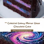 Galaxy Mirror Glaze Chocolate Cake Recipe