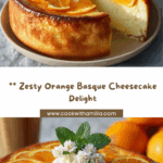 Orange Basque Cheesecake Recipe