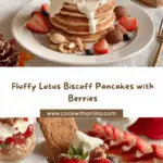 Lotus Biscuit Pancakes with Fruit & Cream Recipe