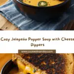 Spicy Jalapeño Popper Soup with Grilled Cheese Dippers Recipe
