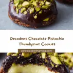 Chocolate Pistachio Cream Thumbprint Cookies Recipe