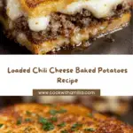 Chili baked potato with cheese Recipe