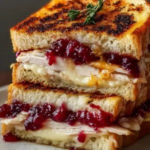 Applewood Smoked Turkey Melt with Cranberry Whiskey Glaze Recipe