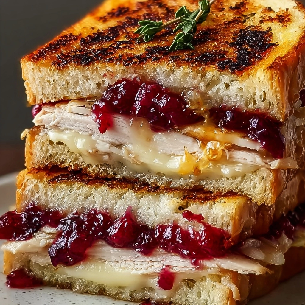 Applewood Smoked Turkey Melt with Cranberry Whiskey Glaze Recipe - Recipe Image