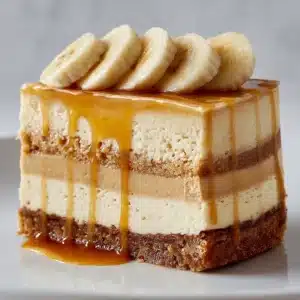 Rich Banana Caramel Peanut Butter Cheesecake Recipe