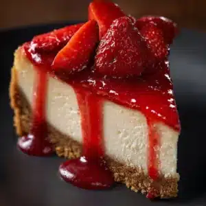 Perfect Slice of Strawberry Cheesecake Recipe