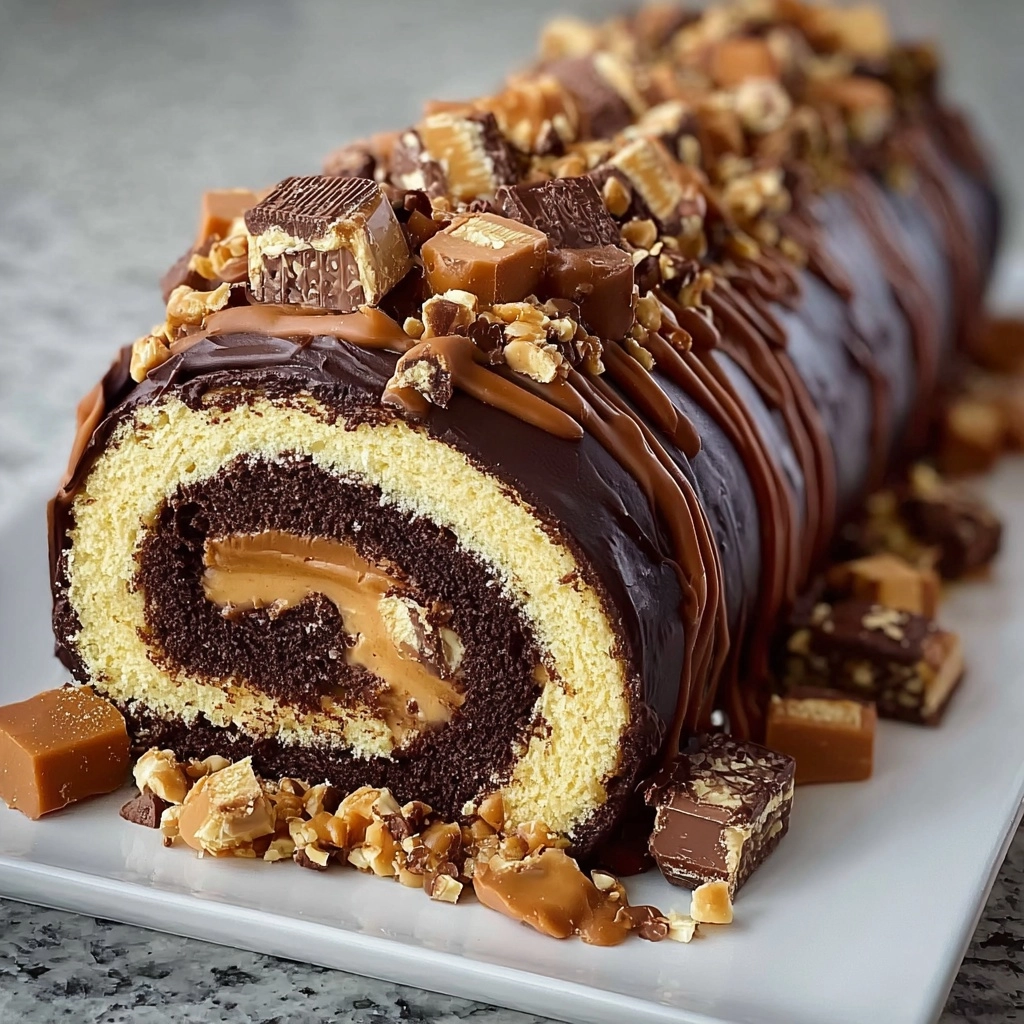 Chocolate Caramel Swiss Roll Recipe