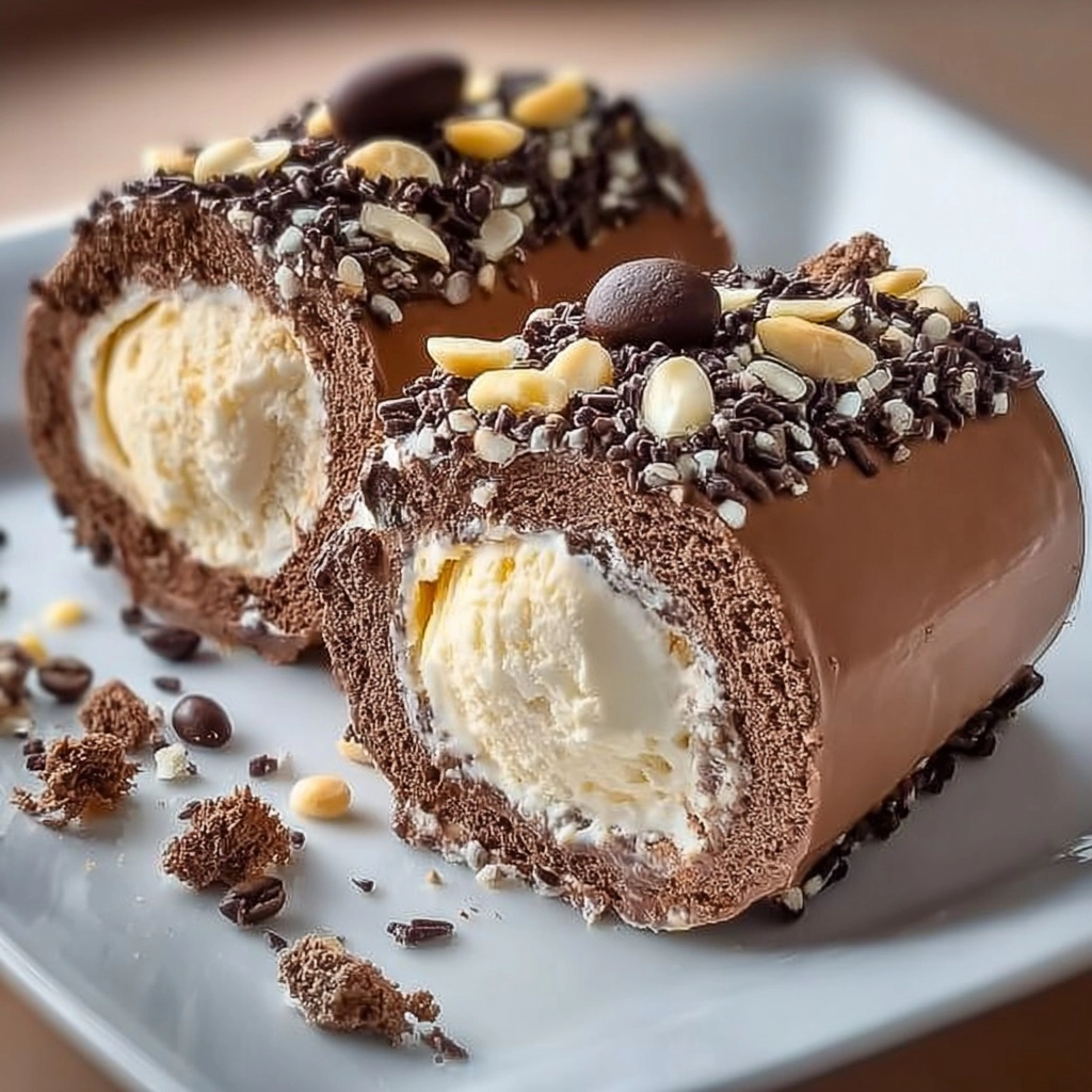 Ice Cream Chocolate Log Recipe