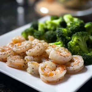 Garlic Butter Shrimp & Broccoli Alfredo Recipe