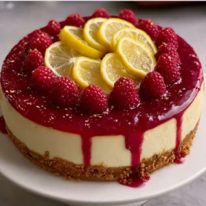 Lemon Raspberry Cheesecake Recipe
