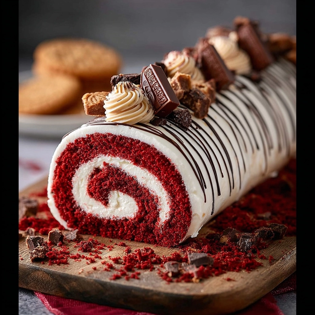 Red Velvet Swiss Roll Cake Recipe