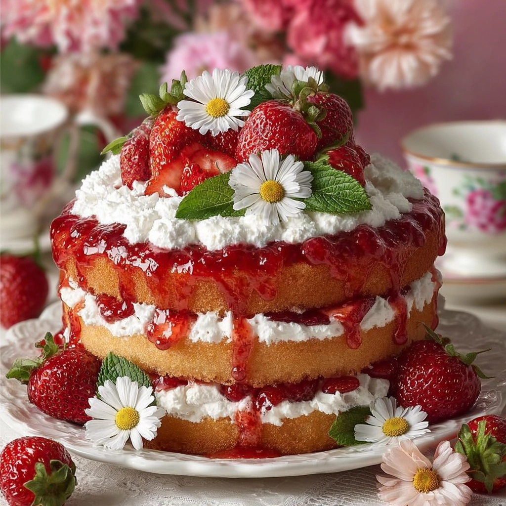 Strawberry Shortcake Layer Cake Recipe - Recipe Image