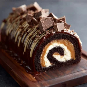 Chocolate Peanut Butter Swiss Roll Recipe