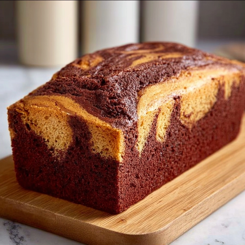 Red Velvet Marble Loaf Cake Recipe 3 Red Velvet Marble Loaf Cake Recipe - Recipe Image