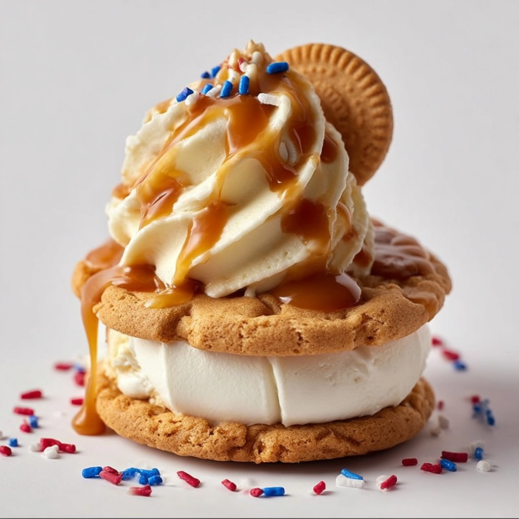 Caramel Waffle Ice Cream Delight Recipe - Recipe Image