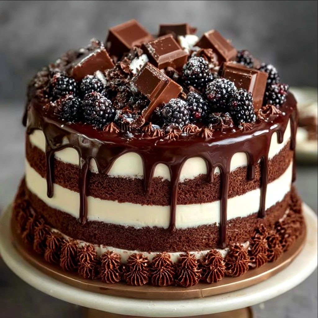 Layered Chocolate Delight Cake Recipe