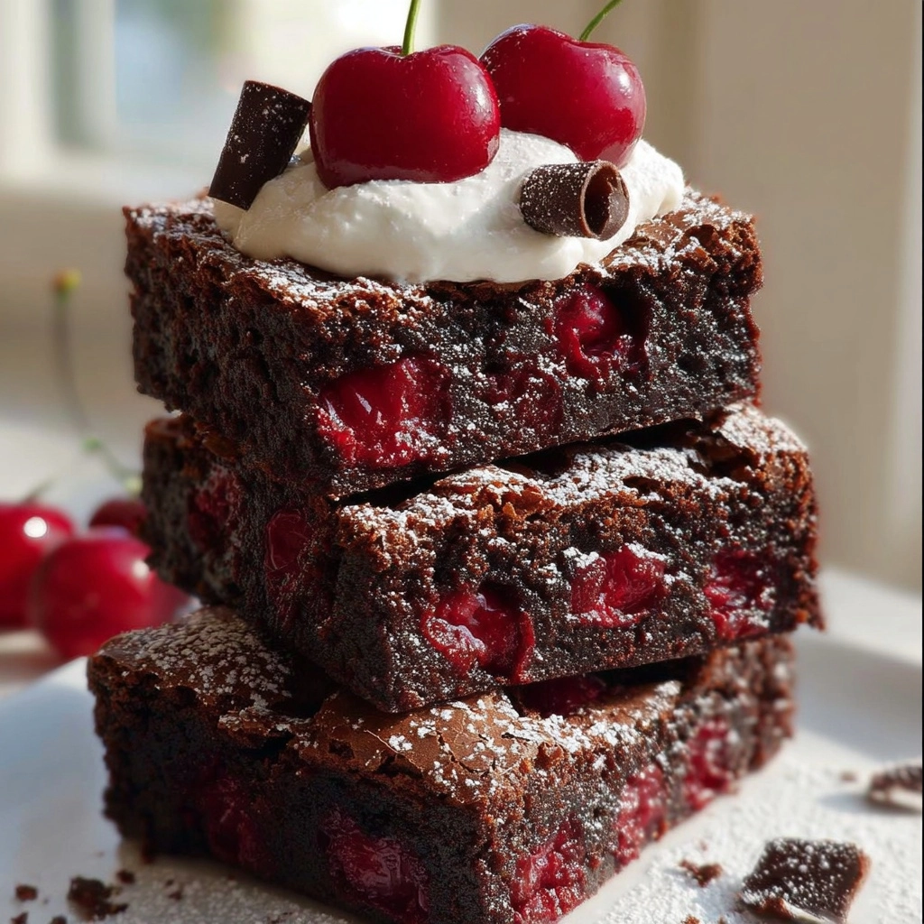 Black Forest Brownies Recipe - Recipe Image