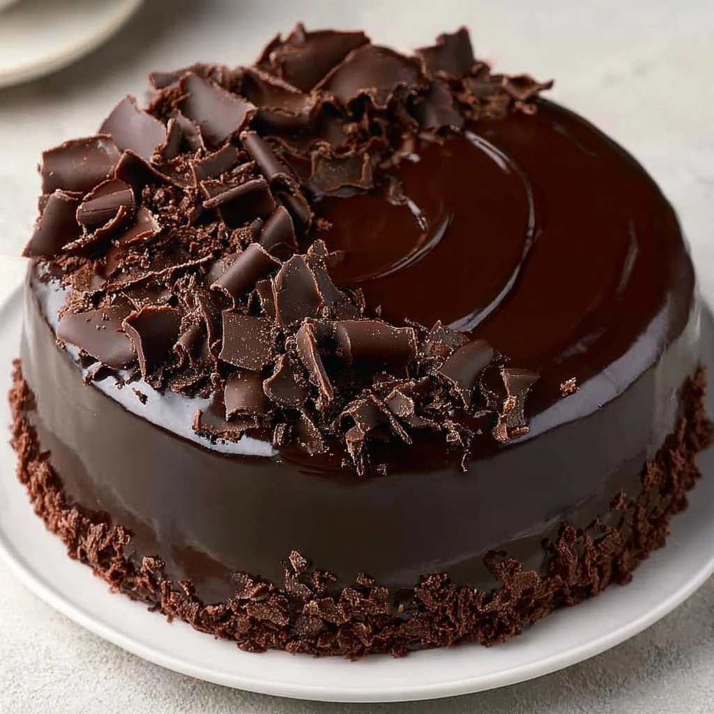 Decadent Chocolate Cake with Ganache Glaze Recipe - Recipe Image
