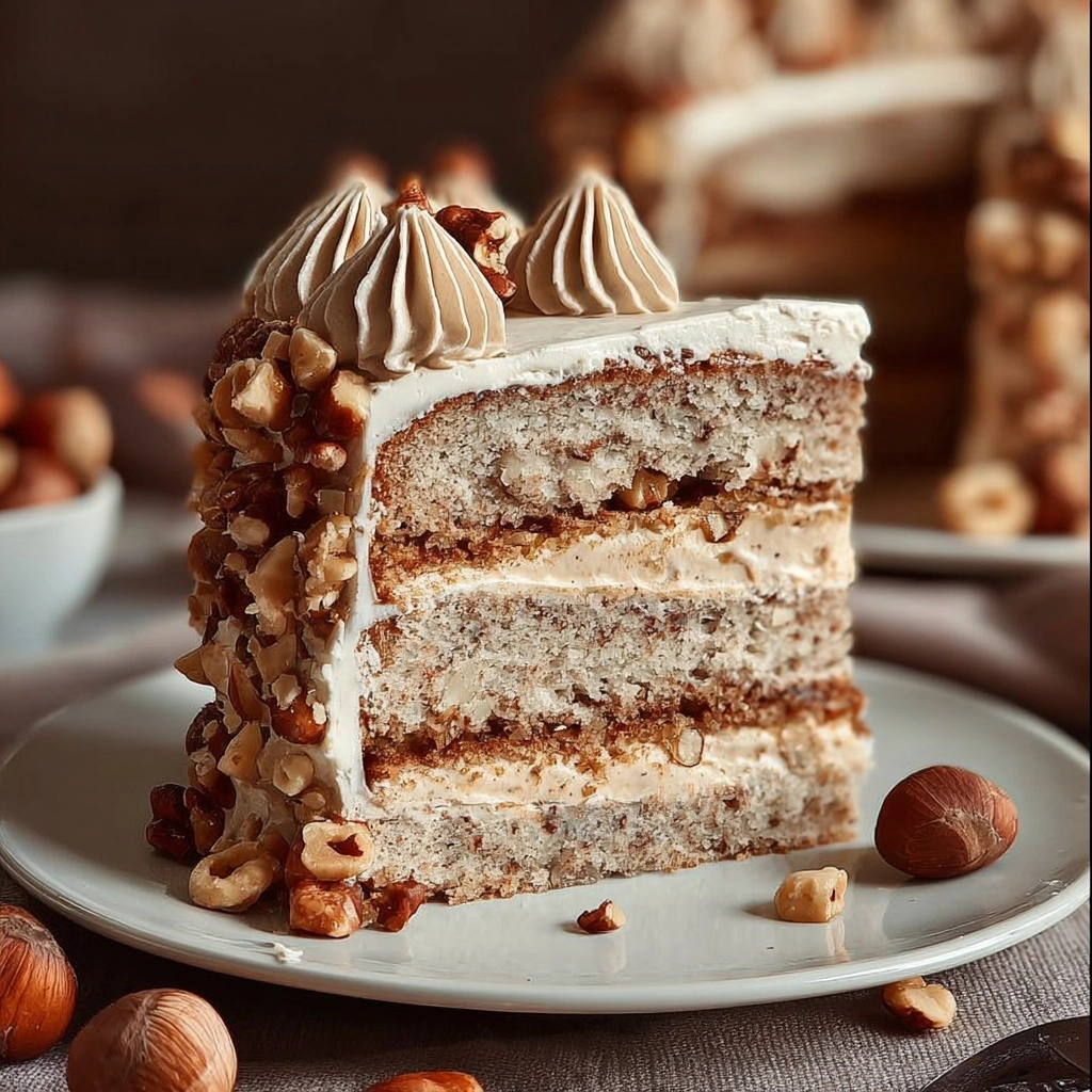 Autumn Hazelnut Delight Cake Recipe 3 Autumn Hazelnut Delight Cake Recipe - Recipe Image