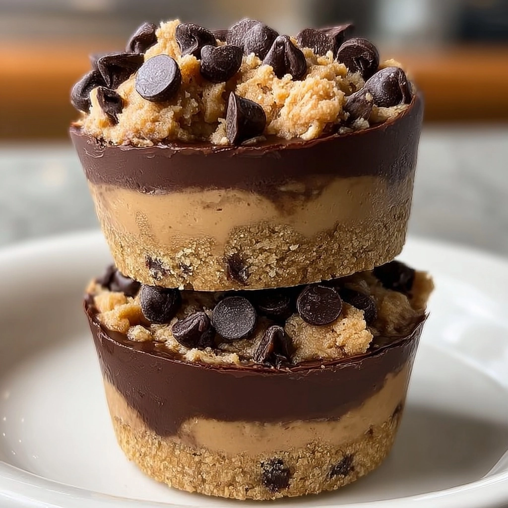 Peanut Butter Chocolate Chip Cookie Dough Cups Recipe - Recipe Image