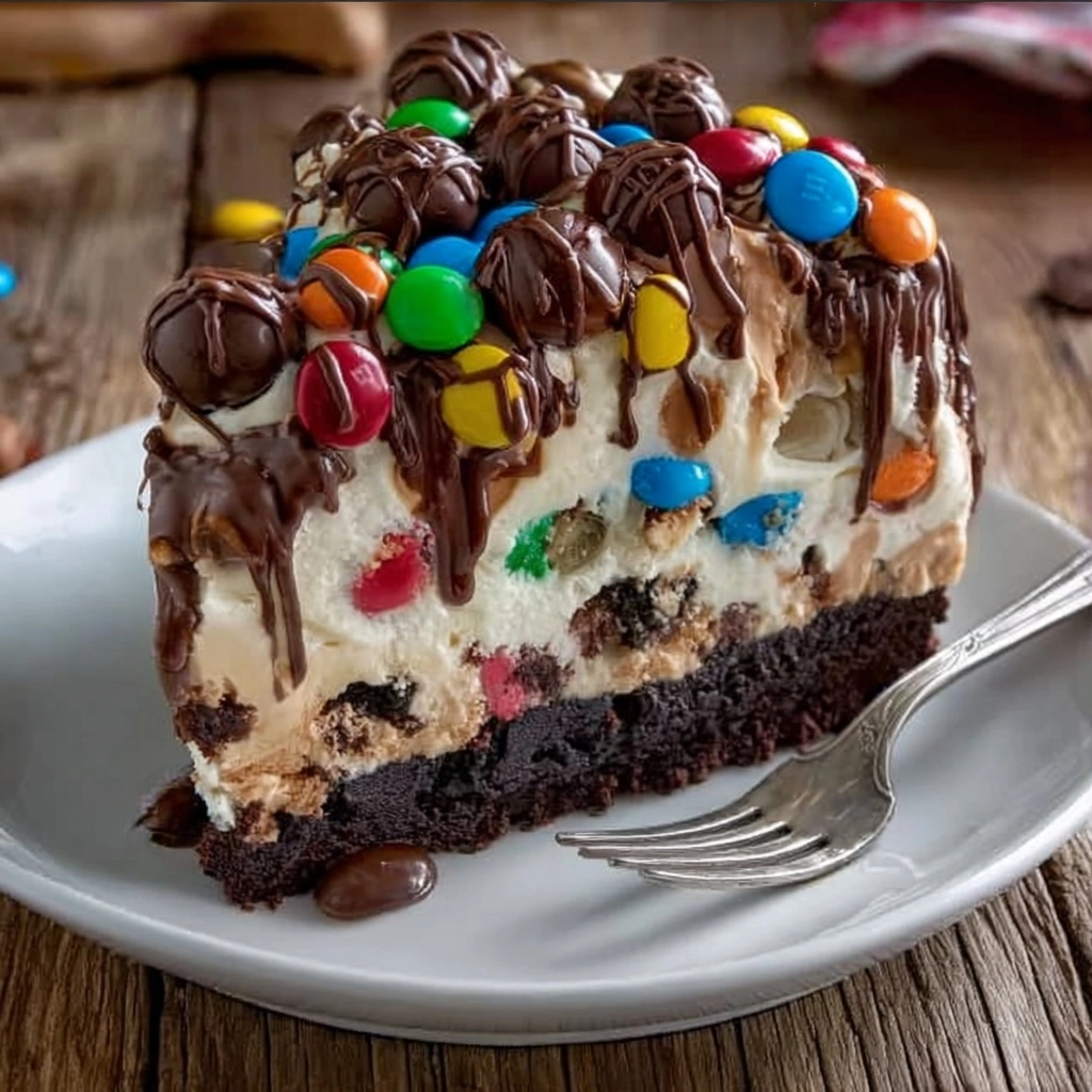 M&M Brownie Ice Cream Cake Recipe