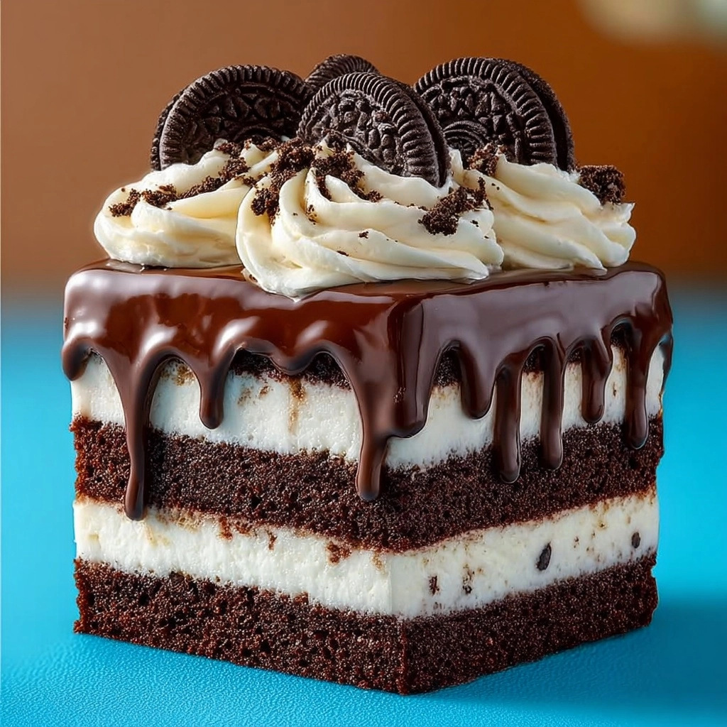 Oreo Cookies and Cream Layer Cake Recipe - Recipe Image