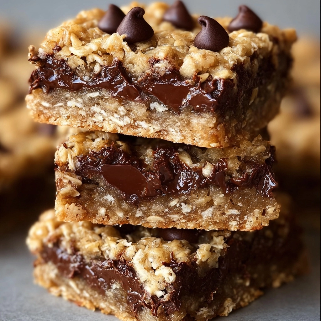 5-Ingredient Oatmeal Chocolate Chip Bars Recipe - Recipe Image