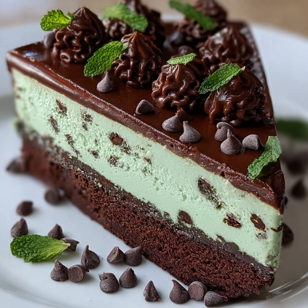 Chocolate Mint Cheesecake Cake Recipe 3 Chocolate Mint Cheesecake Cake Recipe - Recipe Image
