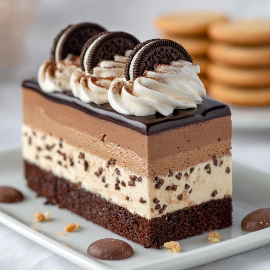 Chocolate Mousse Layer Cake Recipe 3 Chocolate Mousse Layer Cake Recipe - Recipe Image