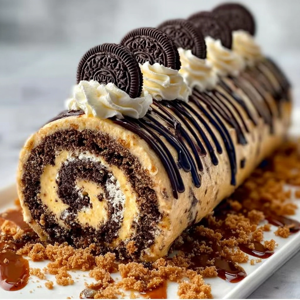 Oreo Mocha Cheesecake Roll Recipe
